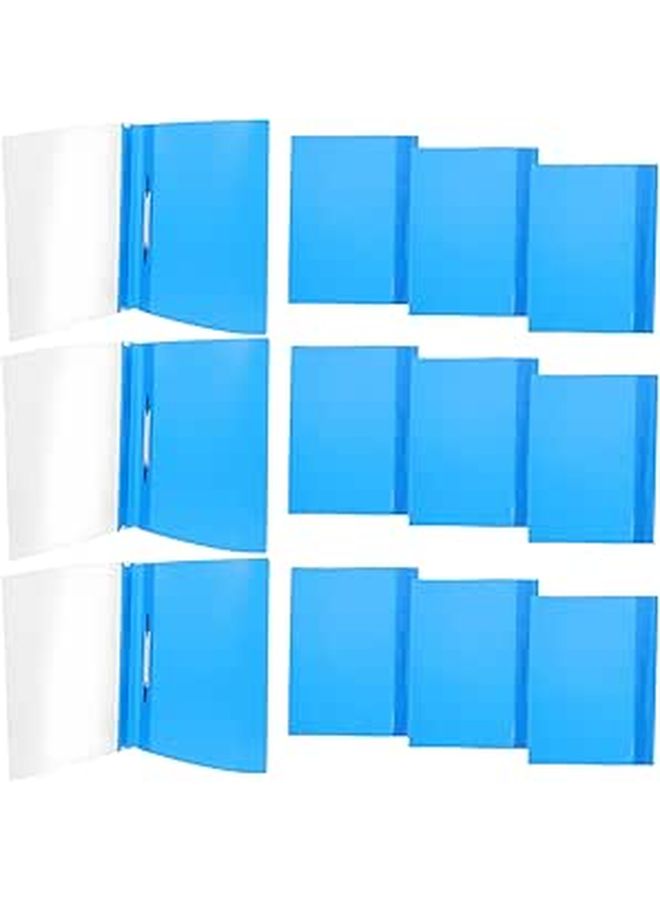 15pcs A4 Plastic File Folder Organizer Set With Cover Protector For Paper And Music Score Storage In Blue - Image 1