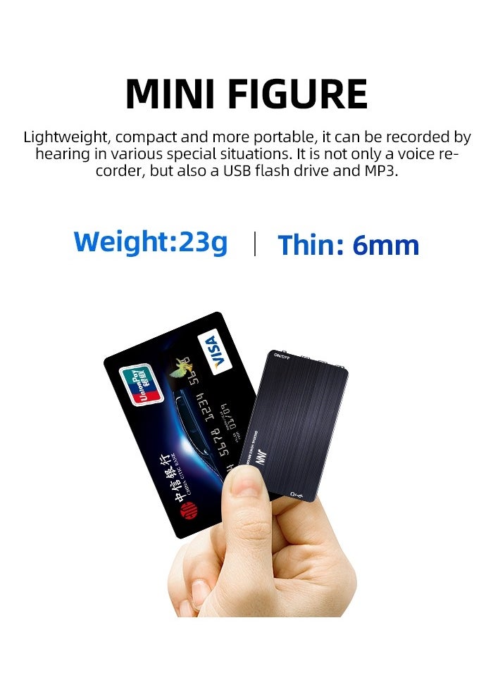 Topcore - 16GB Mini Digital Voice Activated Recorder with USB Charger, Capacity 320 Hours of HD Recording with Playback, 70 Hours Battery Time at Full Charge - Image 1