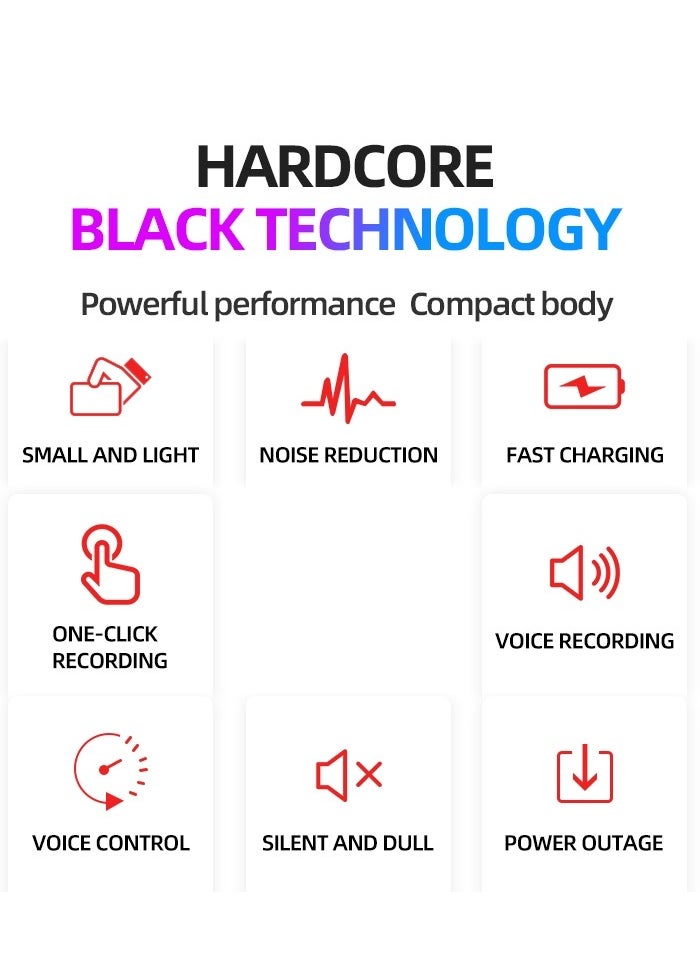 Topcore - 16GB Mini Digital Voice Activated Recorder with USB Charger, Capacity 320 Hours of HD Recording with Playback, 70 Hours Battery Time at Full Charge - Image 1
