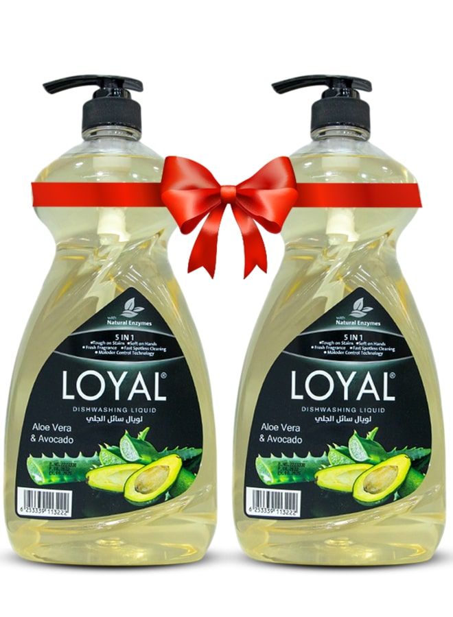 loyal 5 in 1 Dishwashing Liquid - Aloe Vera & Avocado 2x1.5L