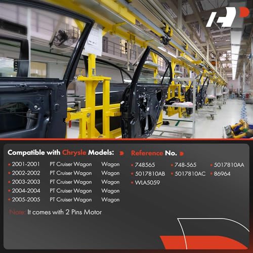 A-Premium Electric Power Window Regulator with Motor Compatible with Chrysler PT Cruiser 2001 2002 2003 2004 2005 Wagon, Front Right Passenger Side - Image 3