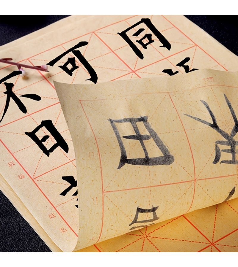 100 Sheets Lattice Rice Paper for Chinese Calligraphy Practice Art Supplies - Image 5