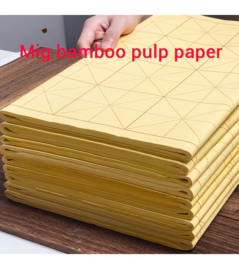 100 Sheets Lattice Rice Paper for Chinese Calligraphy Practice Art Supplies - Image 4