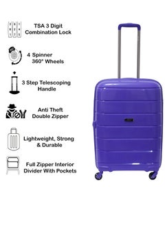 ROWER Luggage Set – Travelling Hard Shell  Expandable Suitcase With Spinner Wheels & TSA 3 Digit Number Lock-Set of 4 Trolley Bags  (20/24/28/14 Inches)  - Image 2