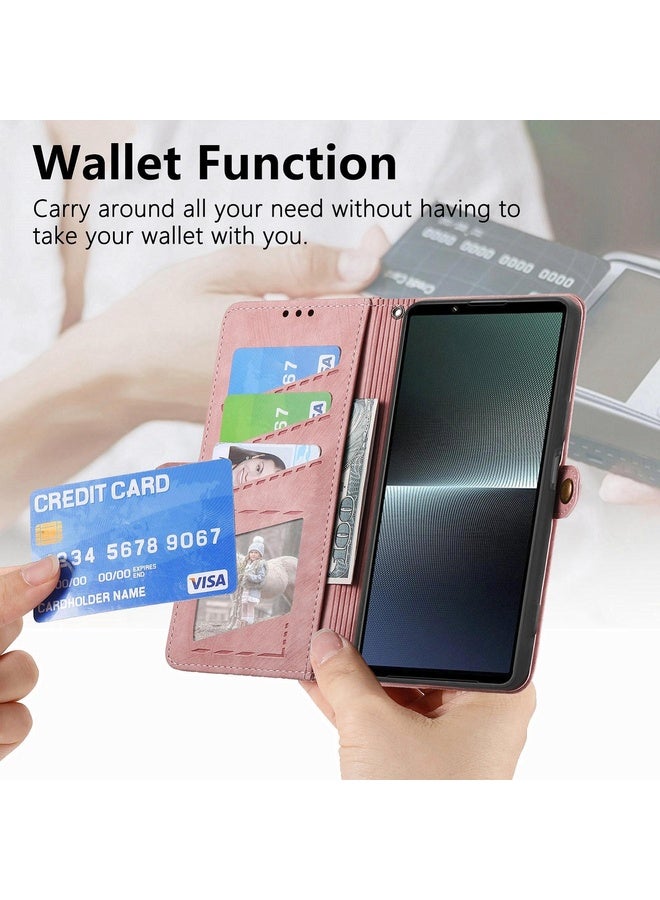 HuHa For Sony Xpreia Ace 3 Geometric Zipper Wallet Side Buckle Leather Phone Case(Pink)  - Image 5