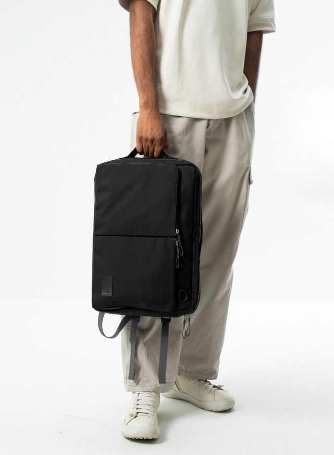 دايلي أوبجيكتز حقيبة ظهر ميريديان متعددة الاستخدامات من ديلي أوبجكتس، لون أسود فضائي، قابلة للتحويل (حقيبة ظهر + حقيبة أعمال) (16 لترًا) | مصنوعة من مواد معاد تدويرها بنسبة 100% | تتسع لأجهزة الكمبيوتر المحمولة حتى 16 بوصة | حقيبة ظهر خفيفة الوزن | حقيبة متعددة الاستخدامات مزودة بحزام لعربة السفر - Image 2