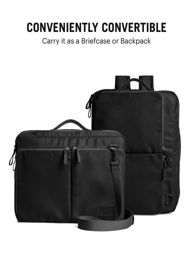 دايلي أوبجيكتز حقيبة ظهر ميريديان متعددة الاستخدامات من ديلي أوبجكتس، لون أسود فضائي، قابلة للتحويل (حقيبة ظهر + حقيبة أعمال) (16 لترًا) | مصنوعة من مواد معاد تدويرها بنسبة 100% | تتسع لأجهزة الكمبيوتر المحمولة حتى 16 بوصة | حقيبة ظهر خفيفة الوزن | حقيبة متعددة الاستخدامات مزودة بحزام لعربة السفر - Image 4