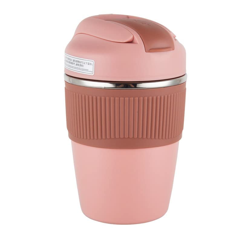 Wosta Travel Mug, Insulated Coffee Cup with Leakproof Lid,Vacuum Insulation Stainless Steel Reusable for Hot Cold Coffee, Non-Slip Protective Cover, (Red, 350 Ml) - Image 1