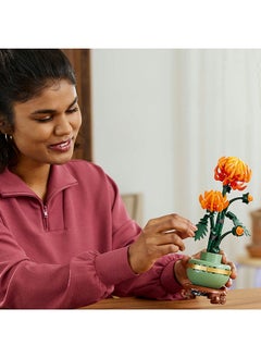 LEGO Botanicals Chrysanthemum Artificial Flower Building Set - Creative Model Kit for Adults to Build - Faux Plant Gift for Women and Men - Home Office Decor from the Botanical Collection - 10368 (278 pieces)  - Image 5