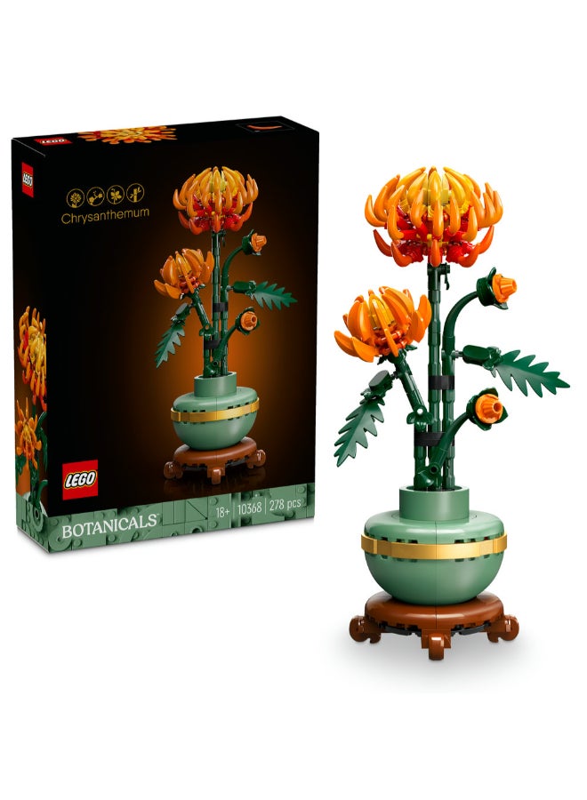 LEGO Botanicals Chrysanthemum Flower Set for Adults 10368 (Age 18+, 278 Pieces) - Image 1