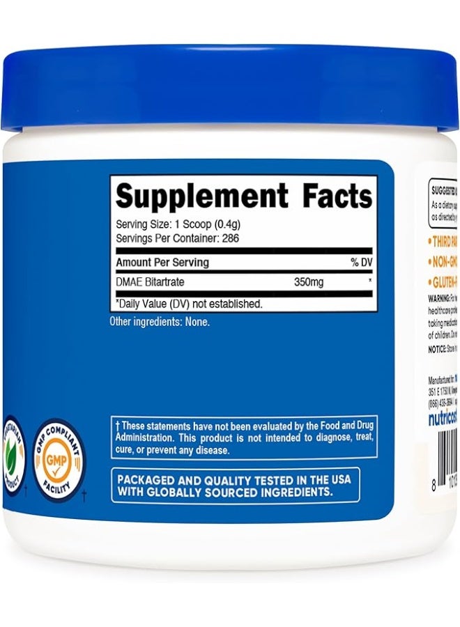 نوتريكوست، ثنائي طرطرات ثنائي ميثيل أمينو إيثانول، بدون نكهة، 100 غرام (3.6 أونصة) - Image 4