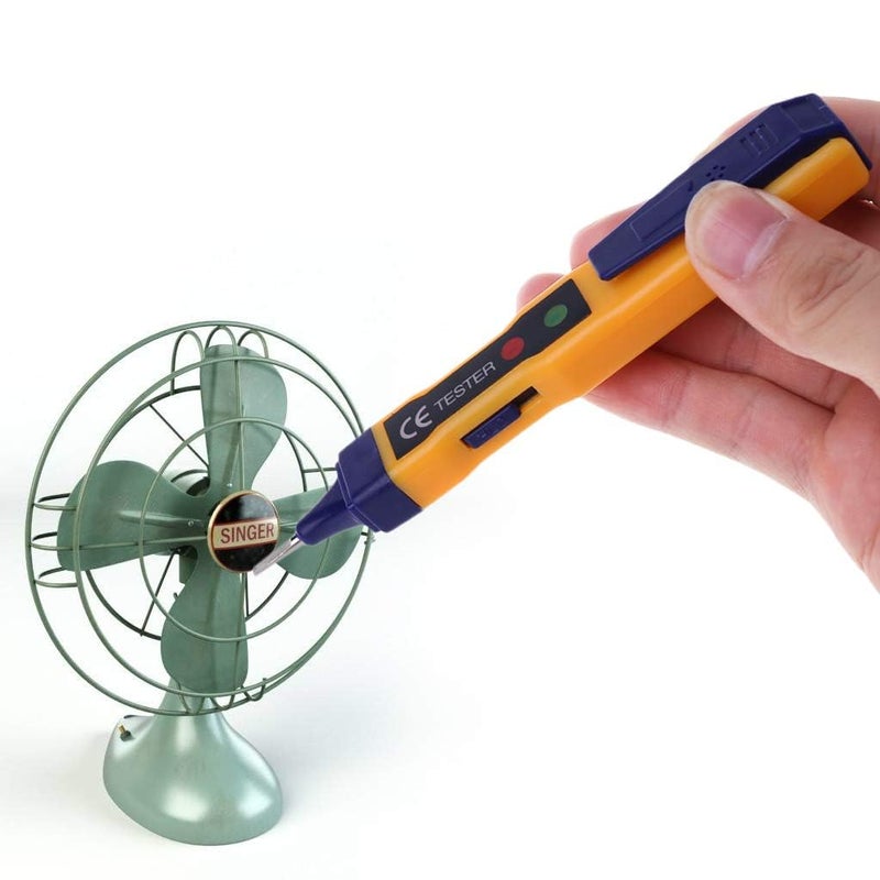 Derovan Non-Contact Voltage Tester Pen 90–1000V AC – LED Alert, Sound Alarm, Auto Power-Off, Pocket Clip – AC Electric Circuit Detector for Electricians, DIY, and Home Use - Image 3