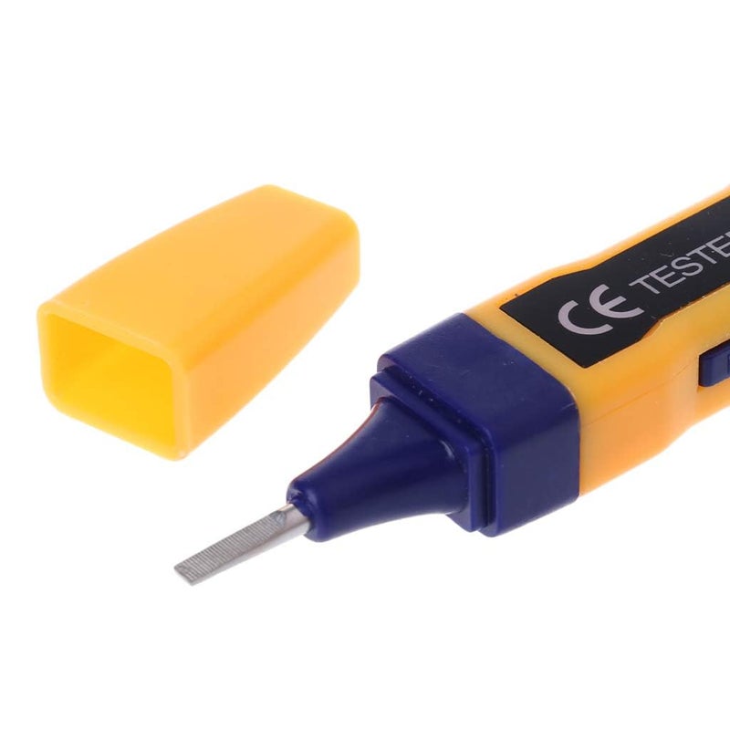 Derovan Non-Contact Voltage Tester Pen 90–1000V AC – LED Alert, Sound Alarm, Auto Power-Off, Pocket Clip – AC Electric Circuit Detector for Electricians, DIY, and Home Use - Image 4