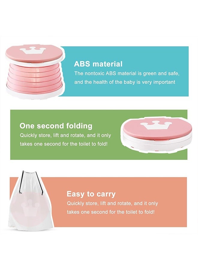 meayul Portable Potty For Kids, Toddlers Foldable Travel Potty, Training Seat Children's Portable Toilet Potty Chair Toddlers Training Toilet - Image 4