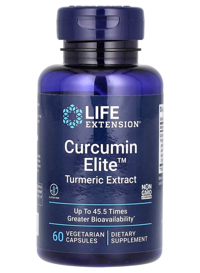 Curcumin Elite Turmeric Extract 60 Vegetarian Capsules