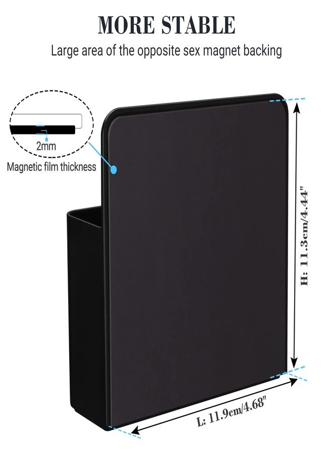 Lidwot Black Strong Magnetic Dry Erase Marker Holders - Pen Holders for Whiteboard, Fridge, Locker, Magnetic Organizer for Office, Kitchen, and School. No Drilling, Nails, or Glue Needed - Image 3