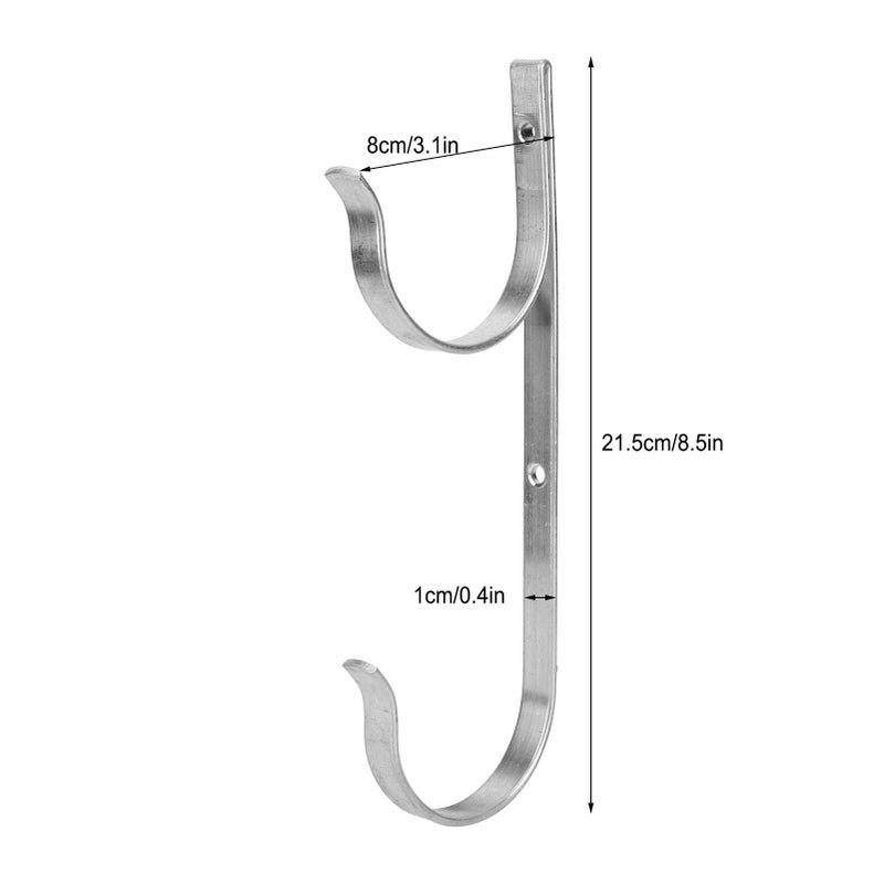 4Pcs Aluminum Alloy Wall Hooks Heavy Duty Rustproof for Towels Clothes Bathroom Gym - Image 4