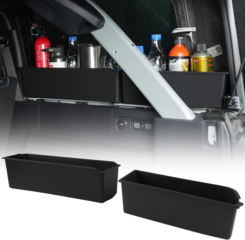 LitMiRaCle Trunk Storage Tray Organizers Rear Cargo Side Box Applicable to Ford Bronco 2021 2022 2023 4 Door, Trunk Caddy Box, Internal Accessories, Black Matte Finish (Right Storage Box) - Image 1