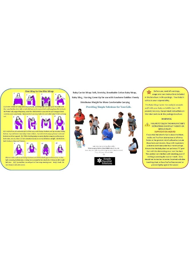 Simply Essential Solutions حمالة الأطفال: حمالة أطفال ناعمة، مرنة، وقابلة للتنفس من القطن - Image 5