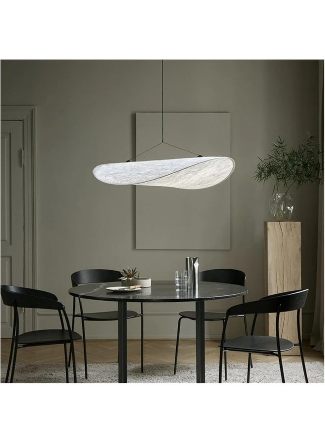 YD Pendant Light Fabric Lantern Chandelier Modern Ceiling Hanging Lamp Ribbed Pendant Lights 3 Color Droplight for Living Room Bedroom Hotel Hall Cafe Art Decor Lighting 3000K 4000K 6500K (60cm) - Image 1