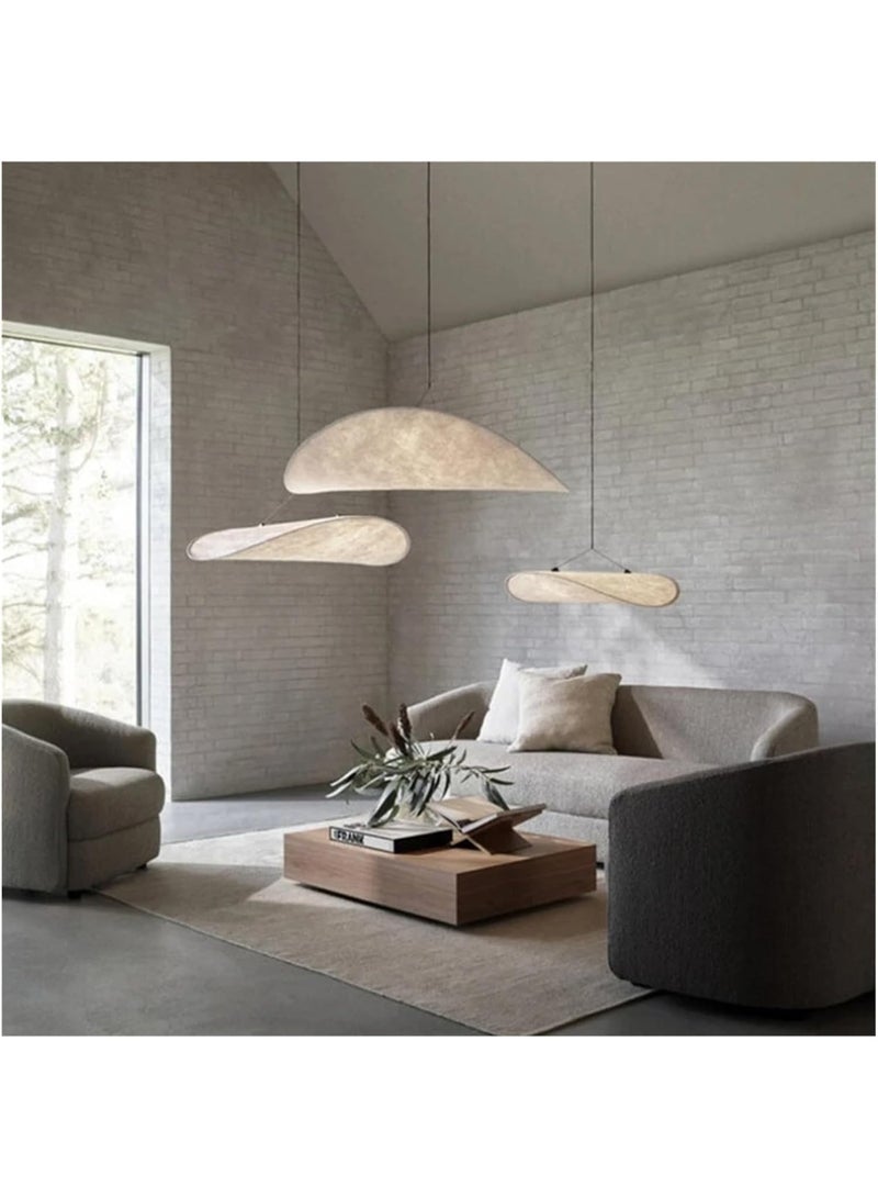 YD Pendant Light Fabric Lantern Chandelier Modern Ceiling Hanging Lamp Ribbed Pendant Lights 3 Color Droplight for Living Room Bedroom Hotel Hall Cafe Art Decor Lighting 3000K 4000K 6500K (60cm) - Image 4