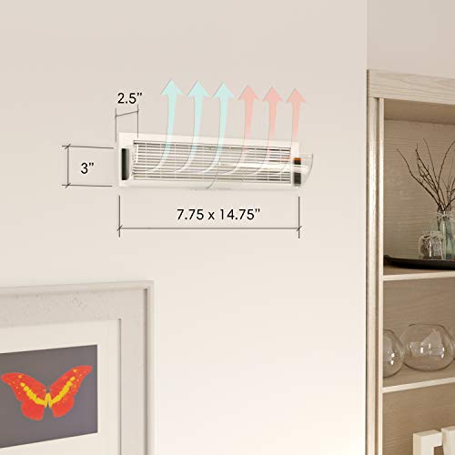 HOME INTUITION موجه حراري ومغناطيسي قابل للتعديل للتهوية، الجدران الجانبية، وسجلات السقف (2) - Image 2