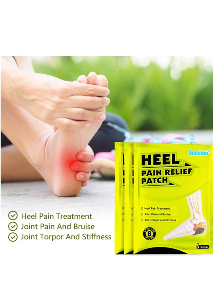 Sumifun 6 Pcs Heel Pain Relief Patch Pain Patch Designed for Feet Relieve Heel Pain and Relax Muscles Pain Relief Patch Foot Pain Treatment Patches Heel Pain Treatment Plaster - Image 4