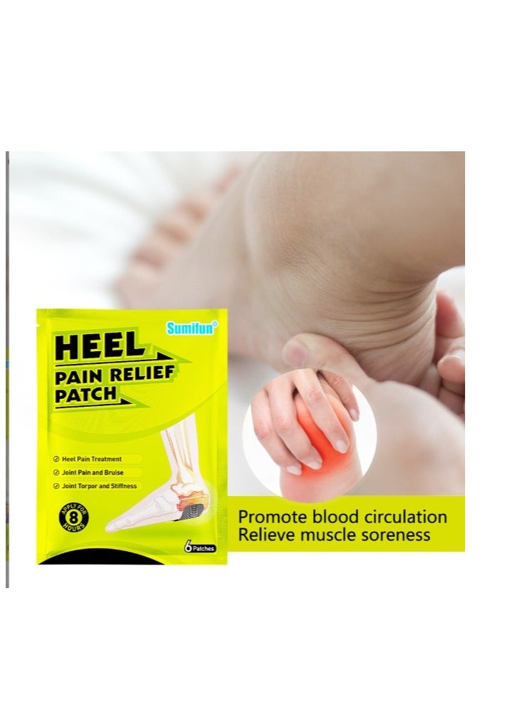 Sumifun 6 Pcs Heel Pain Relief Patch Pain Patch Designed for Feet Relieve Heel Pain and Relax Muscles Pain Relief Patch Foot Pain Treatment Patches Heel Pain Treatment Plaster - Image 2
