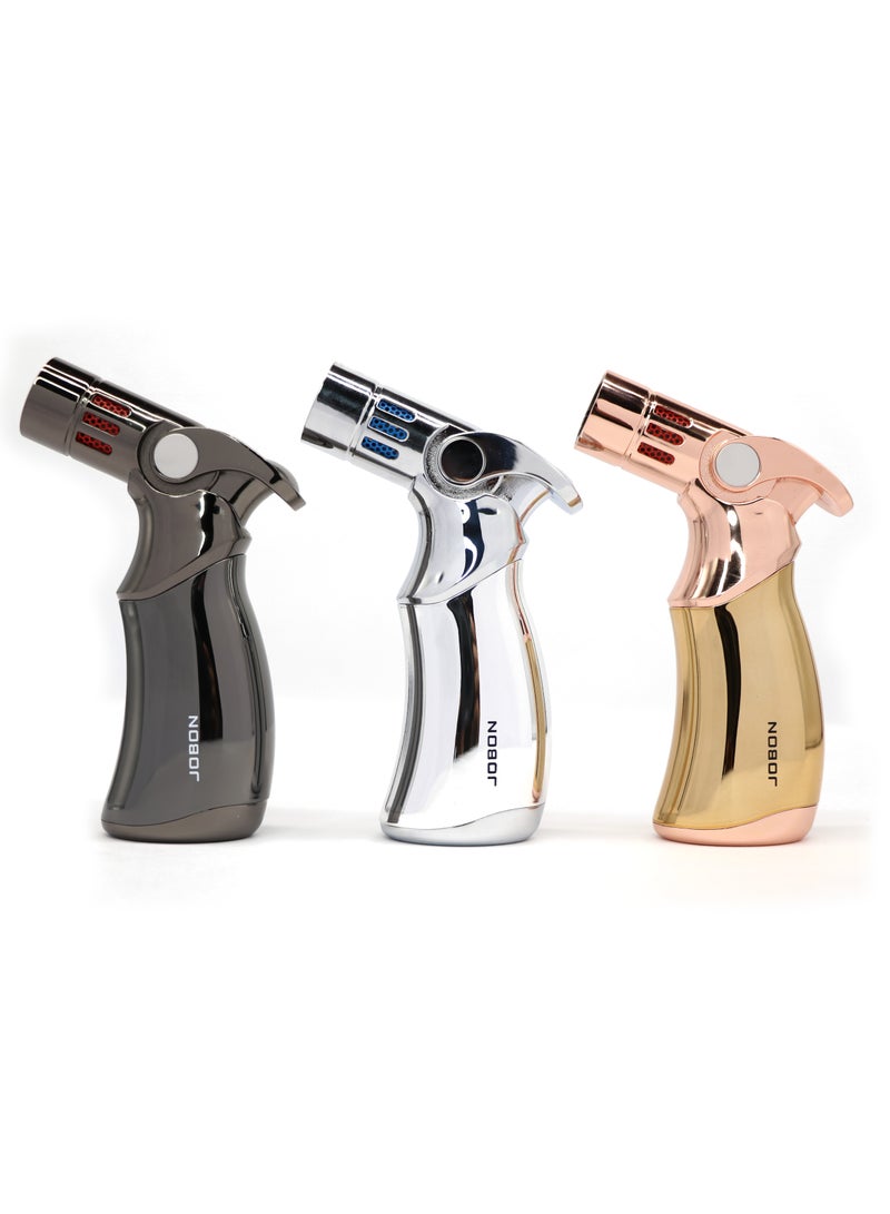 JOBON Jet Flame Windproof Butane Gas Lighter Blue Flame Refillable Lighter For BBQ - Image 4