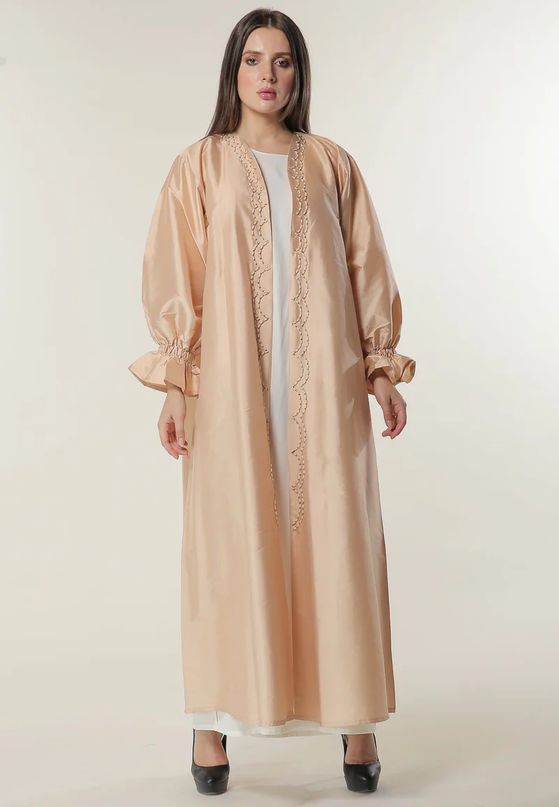 مويستريت Embroidered Open Abaya