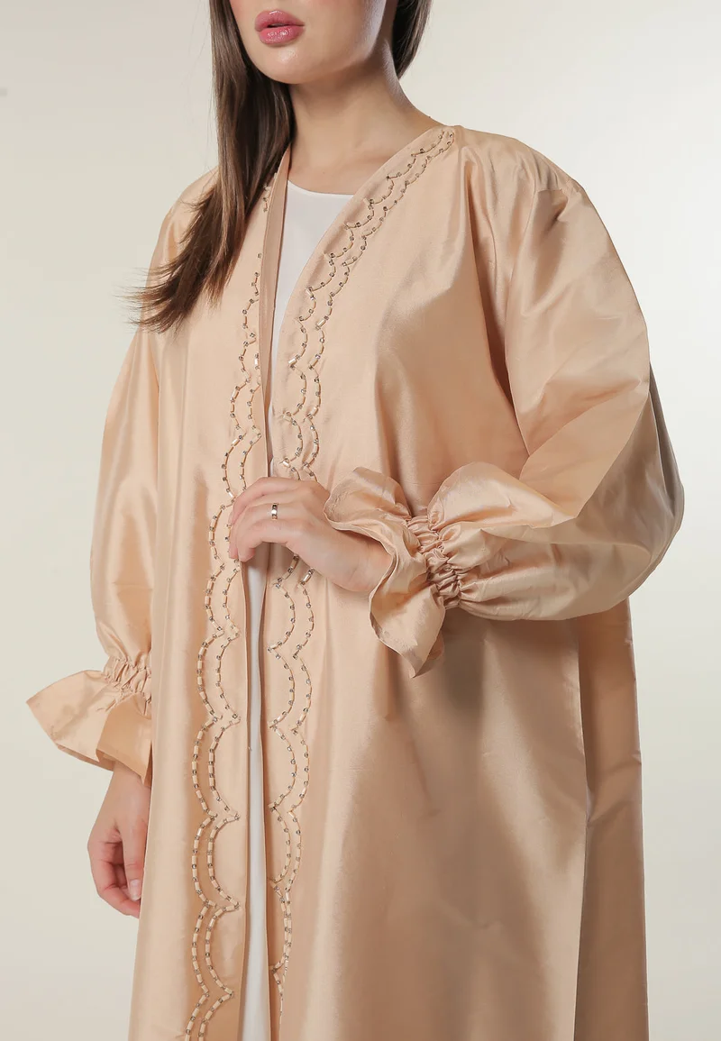 Moistreet  Embroidered Open Abaya for Women | Best Price UAE