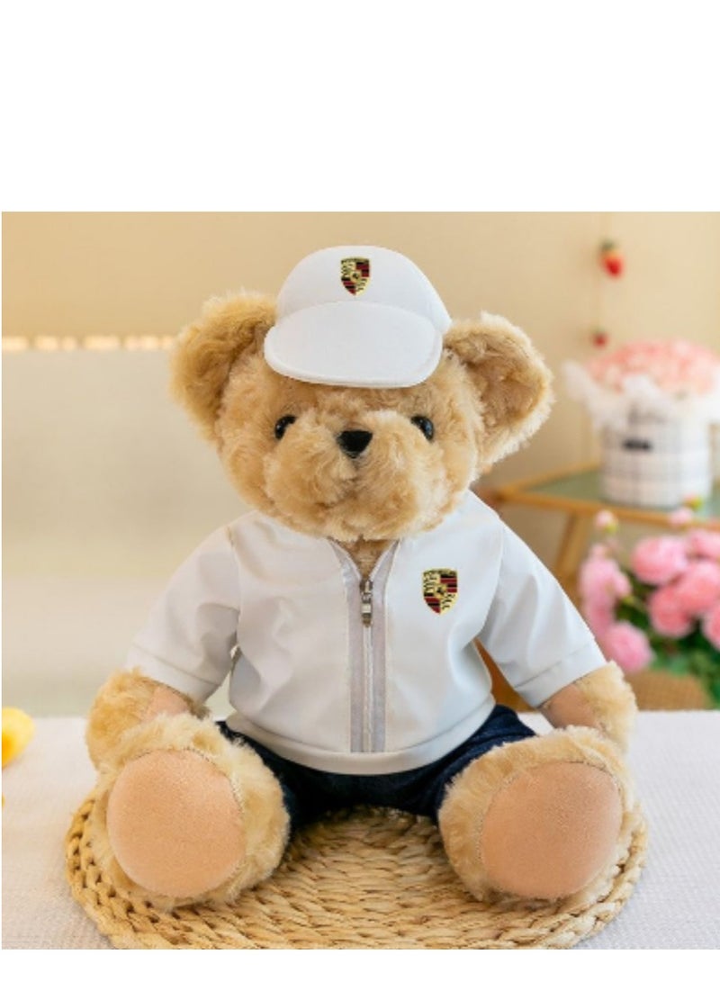 Porsche Teddy Bear with Branded Outfit and Cap-25cm