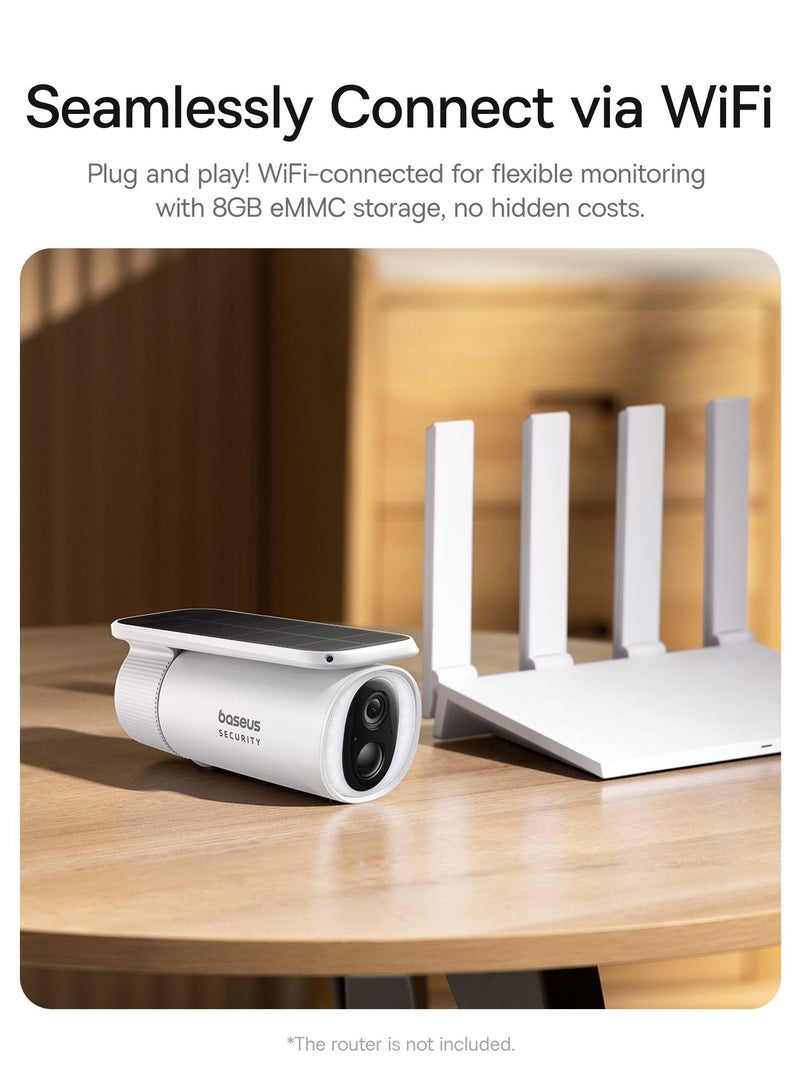 بيسوس Baseus Security S1 Outdoor Camera 2K White - Image 5