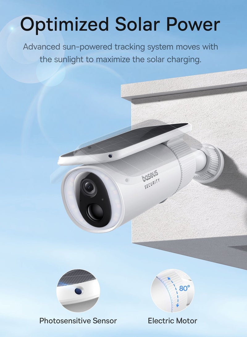 بيسوس Baseus Security S1 Outdoor Camera 2K White - Image 4
