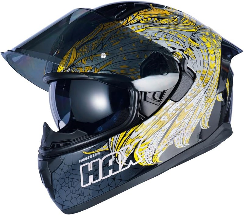 HAX Full Face Dual Visor Motorcycle Helmet with Pinlock Ready - DOT Approved - Image 1