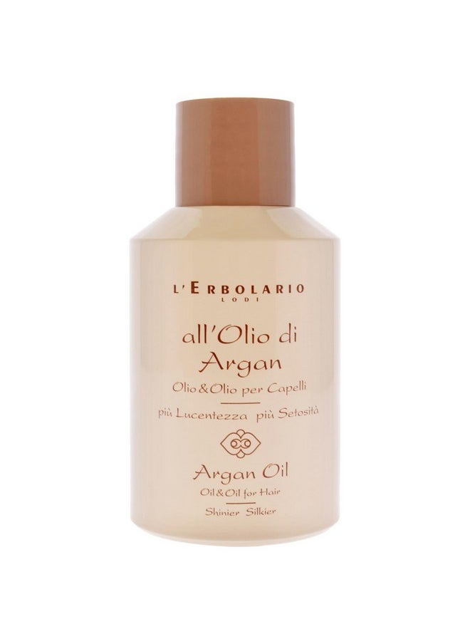 L'Erbolario L'Erbolario Argan Oil For Hair - Super-Nourishing, Protective And Shining Treatment - For Softness, Silkiness And Splendor - Delicate Scent Of Hazelnut - For All Hair Types - 3.3 Oz Hair Oil  - Image 2