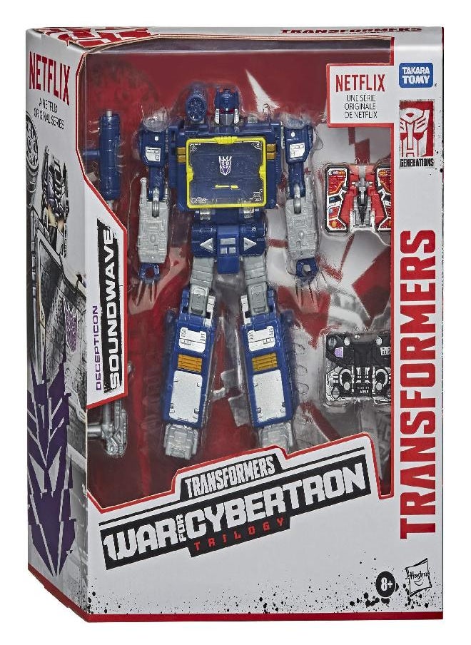 Spider-Man - Transformers Netflix War for Cybertron Trilogy Voyager Class Soundwave Battle 3-Pack with Laserbeak and Ravage - Image 1