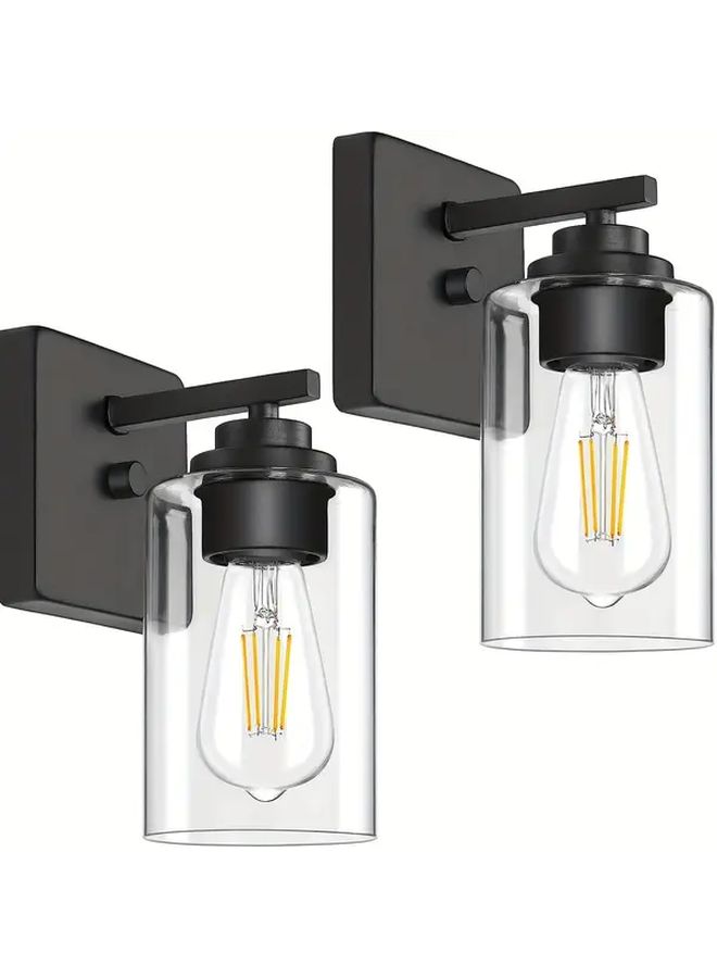 Modern Black Bathroom Wall Lights For Dressing Table Bedroom Living Room Corridor Hallway Mirror Kitchen E27 Base Bulbs Not Included - Image 1