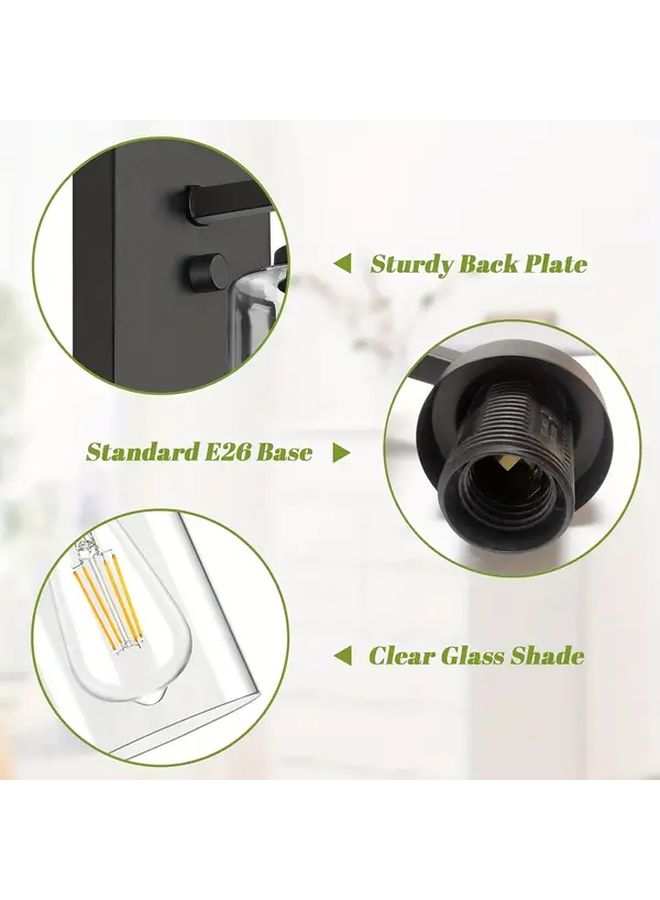 Modern Black Bathroom Wall Lights For Dressing Table Bedroom Living Room Corridor Hallway Mirror Kitchen E27 Base Bulbs Not Included - Image 4