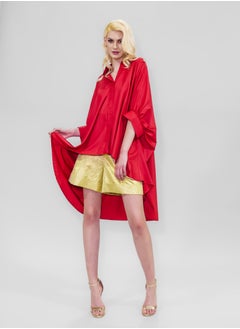 BITOLIA GALLERY Red Poplin Tunic Butterfly Sleeve  - Image 3