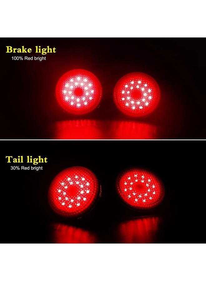 Xinctai 6.8cm Round LED Rear Bumper Reflector Light Tail Brake Lamp Compatible with Toyota Sienna Corolla & Scion iQ xB (Red Lens) - Image 5