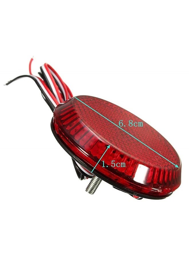 Xinctai 6.8cm Round LED Rear Bumper Reflector Light Tail Brake Lamp Compatible with Toyota Sienna Corolla & Scion iQ xB (Red Lens) - Image 3