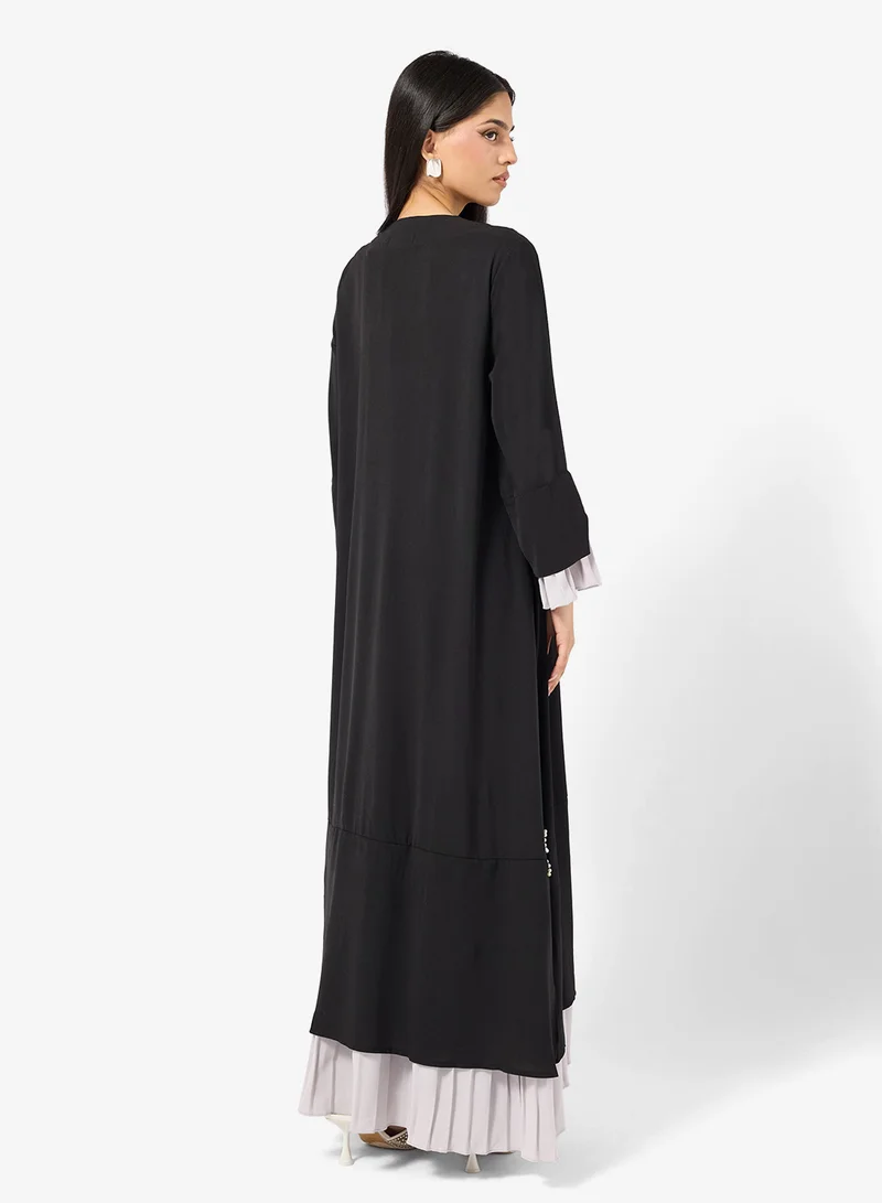 خزانة Abaya With Pleated Hem