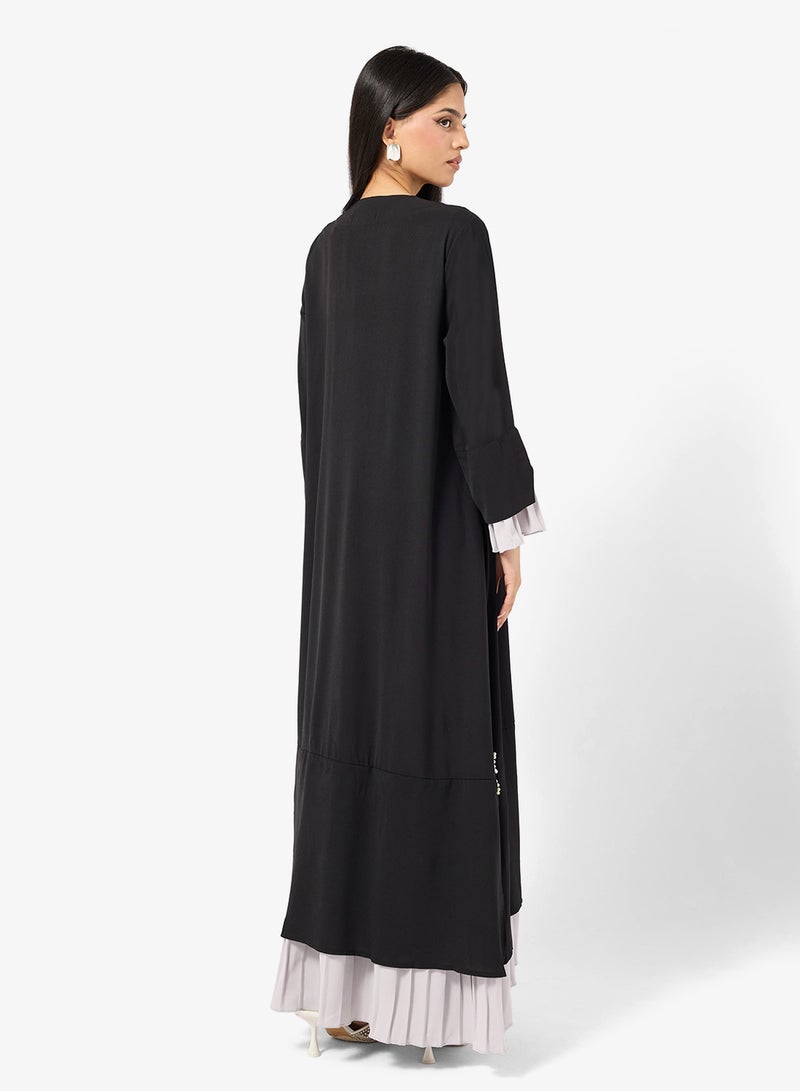Khizana Abaya With Pleated Hem - Image 2