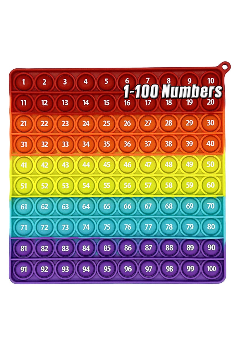 S 1-100 H ST 1-100 Numbers Learning Math Counting Games Toys, Silicone Popping Mat Push Bubble Educa