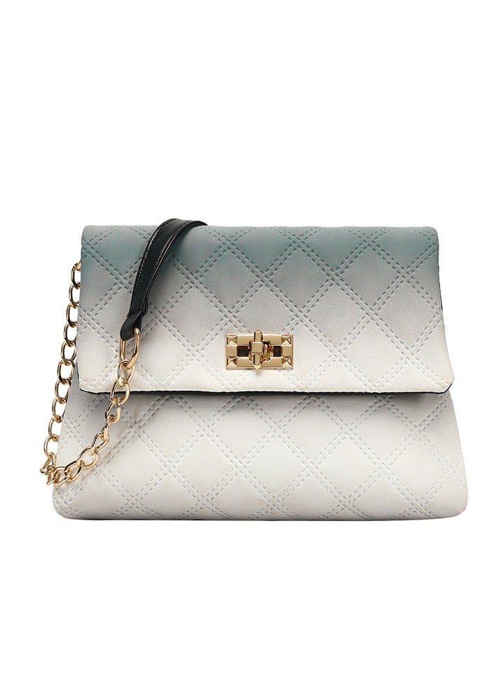 Embroidered diamond square bag