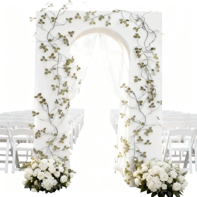 Branch & Wick Co. Artificial Ivy Garland Green Vines Garland 48 Inch â€“ Faux Silk Ivy Leaves with Clips â€“ Fake Vine Greenery for Wall Decor, Room Styling, Wedding Backdrops, Indoor Outdoor Events â€“ 2 Strands - Image 1