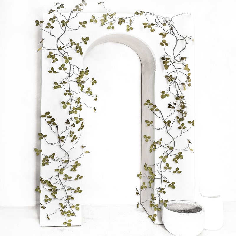Branch & Wick Co. Artificial Ivy Garland Green Vines Garland 48 Inch â€“ Faux Silk Ivy Leaves with Clips â€“ Fake Vine Greenery for Wall Decor, Room Styling, Wedding Backdrops, Indoor Outdoor Events â€“ 2 Strands - Image 2