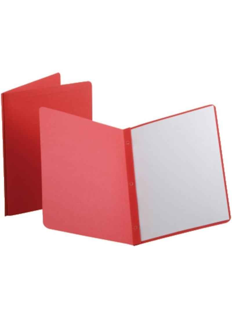 Oxford Oxford Title Panel and Border Front Report Covers, Red, Letter Size, 25 per Box, (52511)  - Image 1