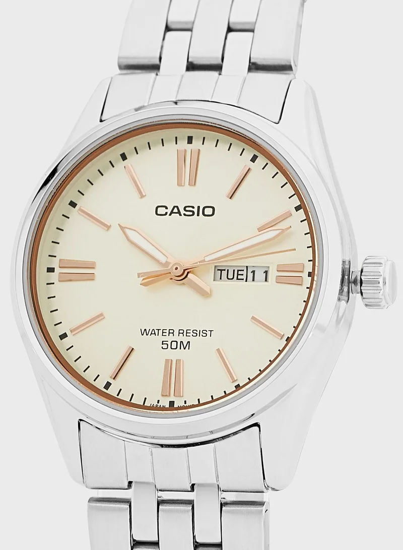 CASIO Steel Strap Analog Watch
